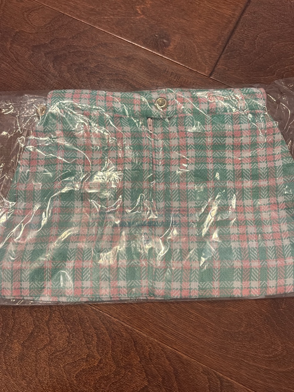 The Beaufort Bonnet Company Pink and Green Plaid Kids Skirt